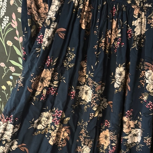 Torrid Blue and White Smocked Midi Dress - Picture 4 of 11